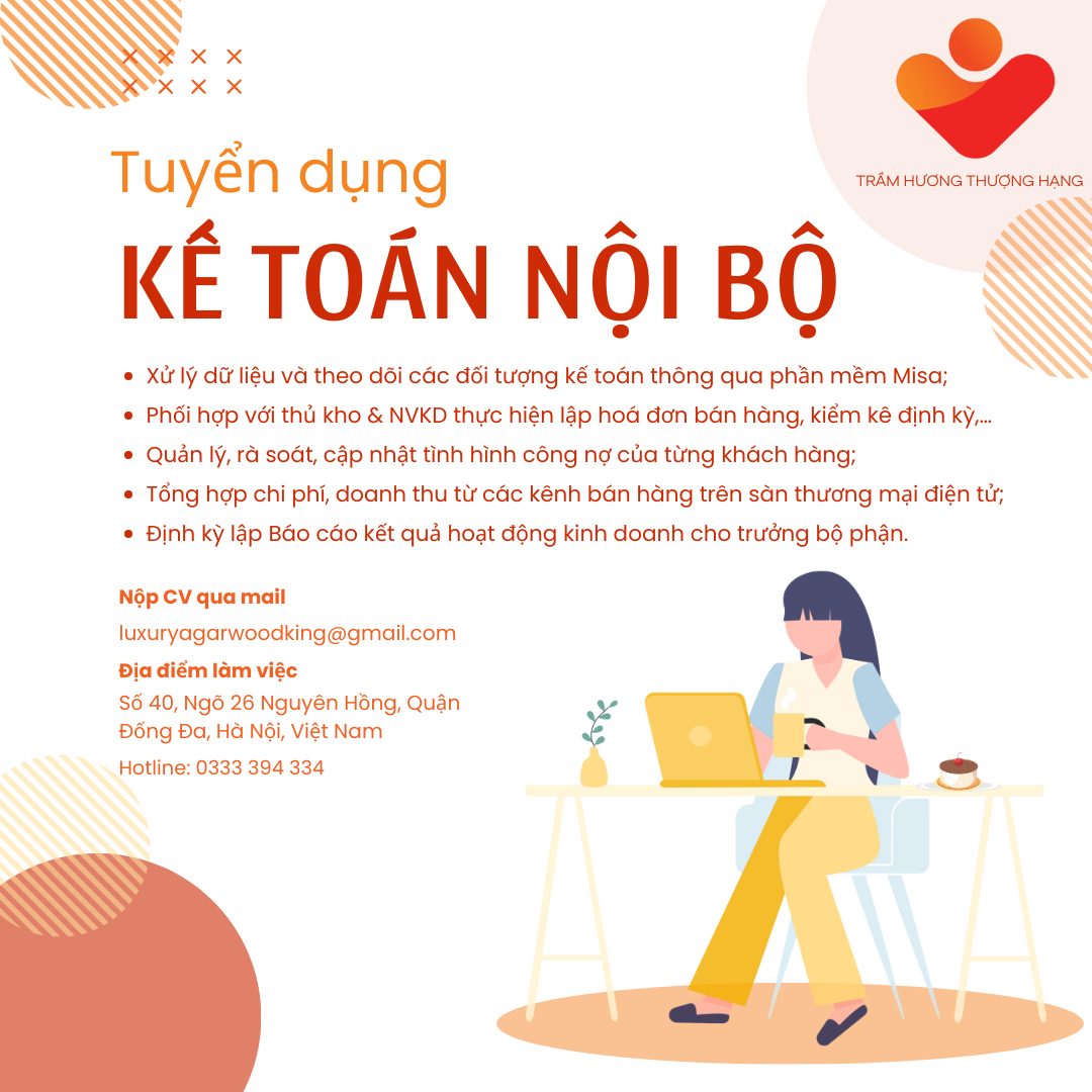 Tuyển dụng vị trí: Kế toán nội bộ